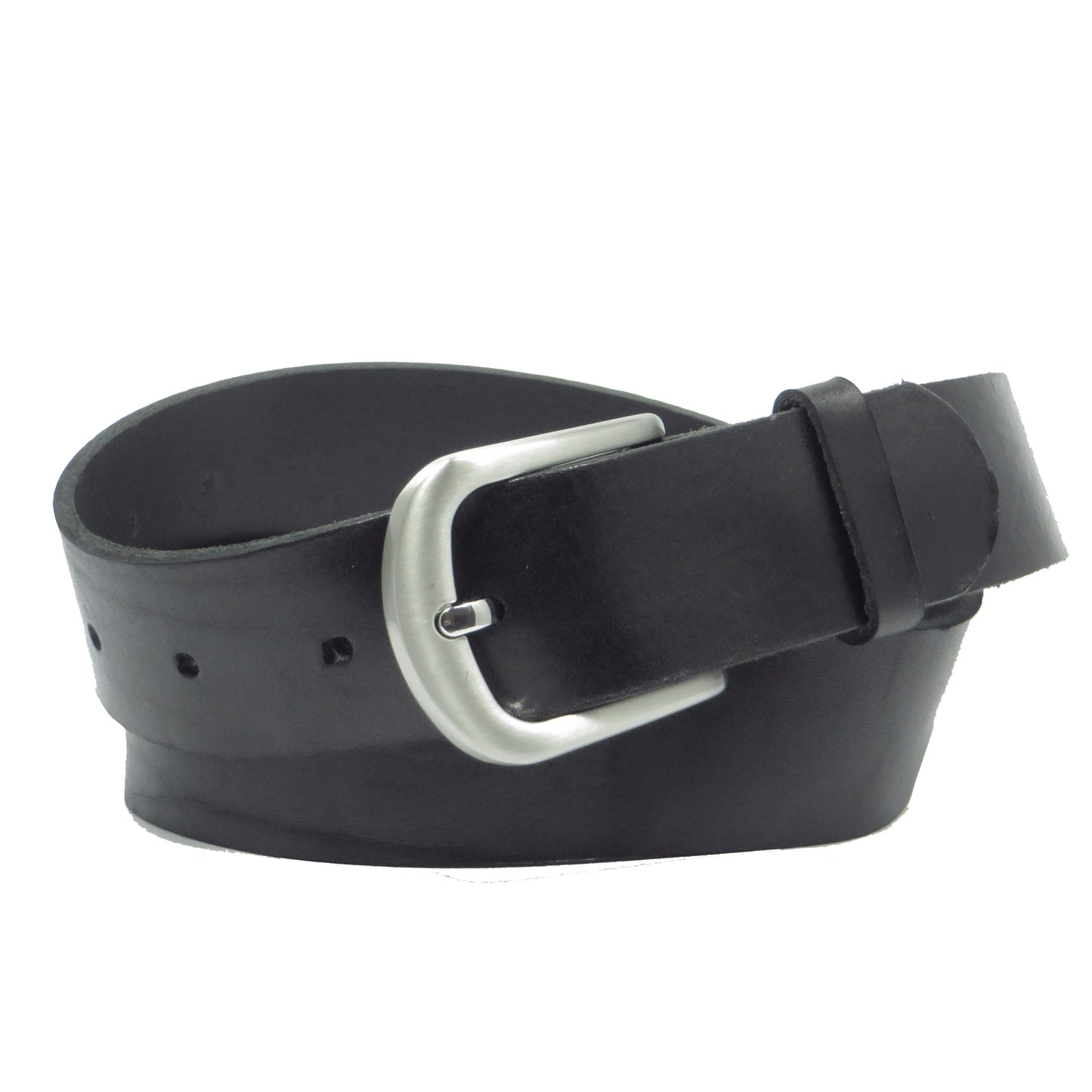 Ledergürtel 4 cm breit schwarz Rindsleder