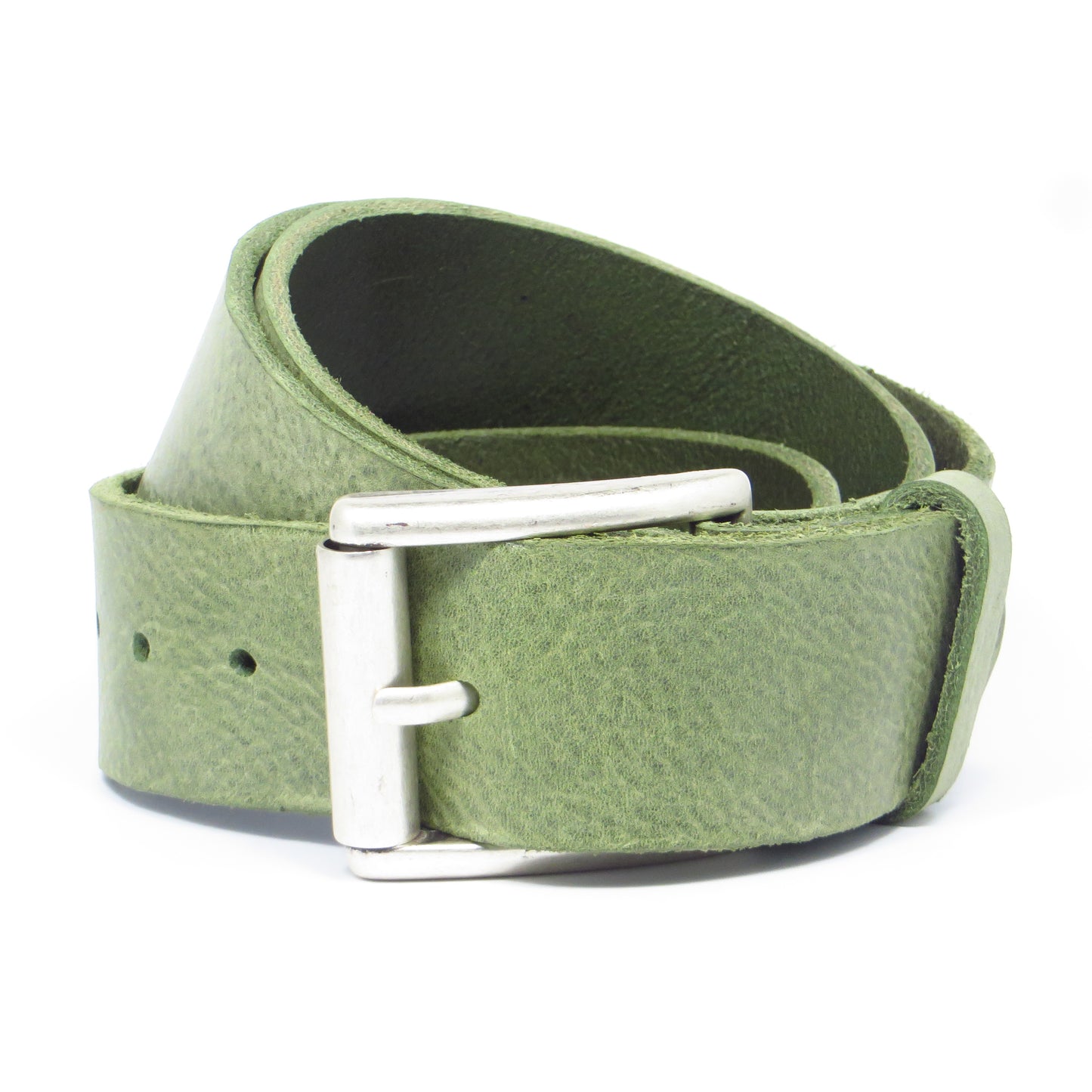 Ledergürtel 4 cm breit mint grün Rindsleder