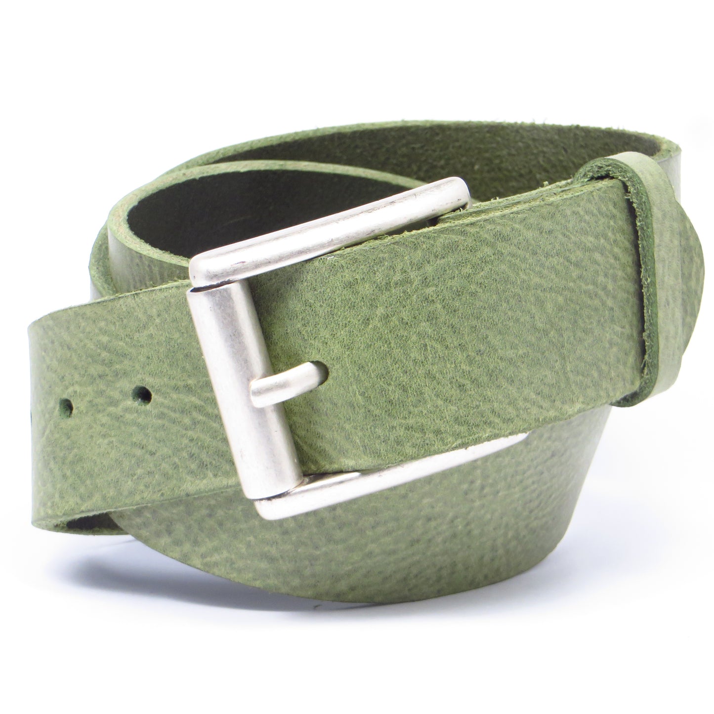 Ledergürtel 4 cm breit mint grün Rindsleder