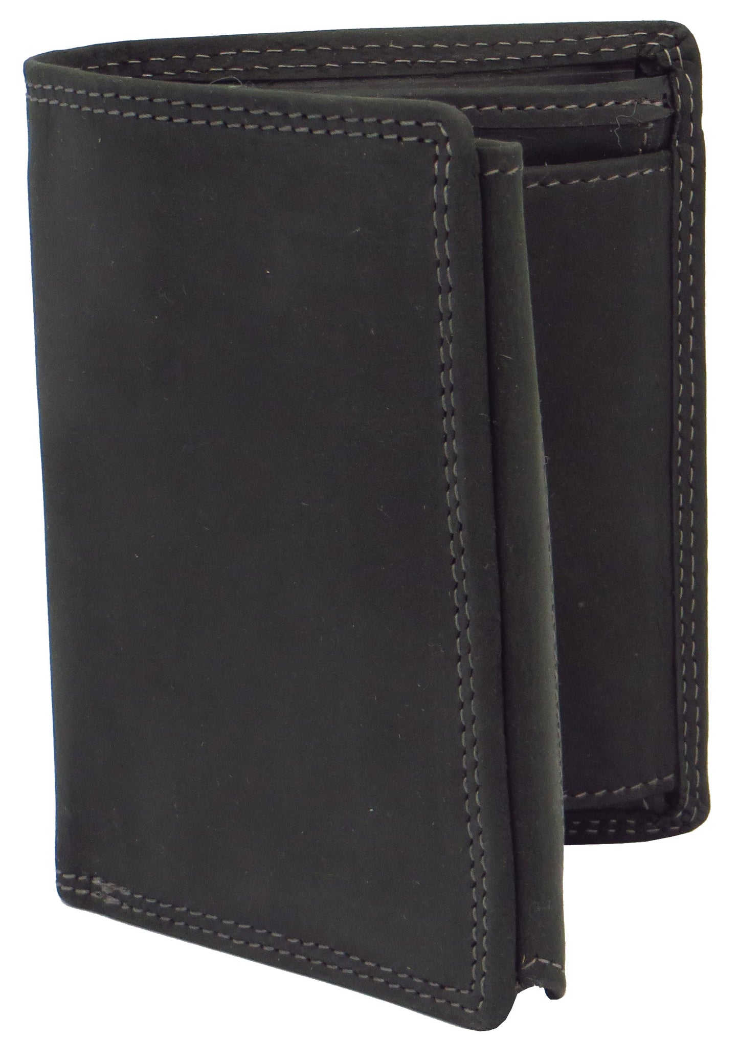 Geldbörse für Herren schwarz Büffelleder Hochformat mit RFID Diebstahlschutz NC-104-C-GHU-PLN