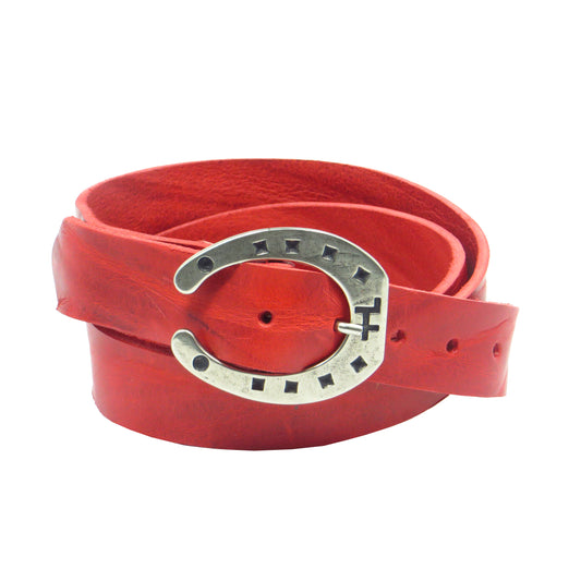 Roter Rindsleder 3 cm breiter Ledergürtel mit Hufeisenschnallefür Damen Herren ca. 3 – 4 mm dickem Leder. Anzughose Jeans Rock Kleid Arbeitsgürtel Arbeitshose Damengürtel Herrengürtel in verschiedene Längen breiten und Farben erhältlich. Ledergürtel 2 cm breit 3 cm breite Ledergürtel 4 cm breite Gürtel und 5 cm breite Gürtel aus Rindsleder Büffelleder