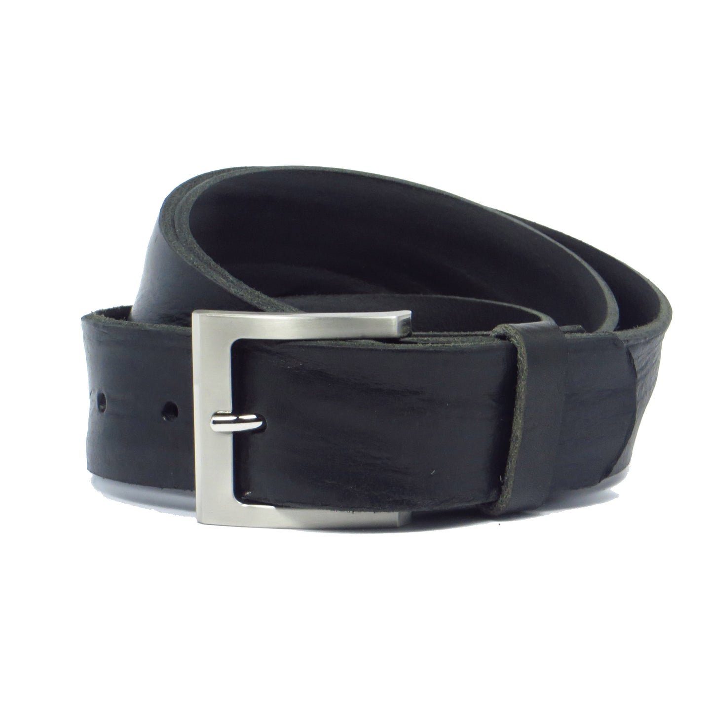 Ledergürtel 4 cm breit schwarz Rindsleder