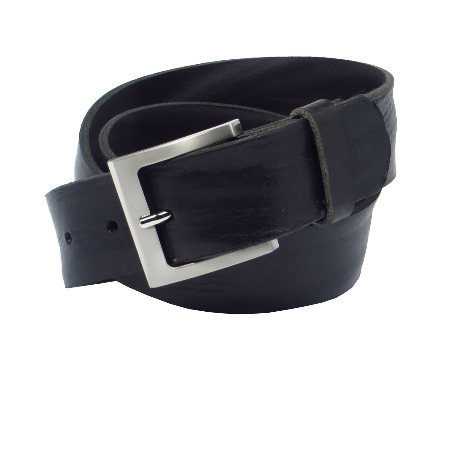 Ledergürtel 4 cm breit schwarz Rindsleder