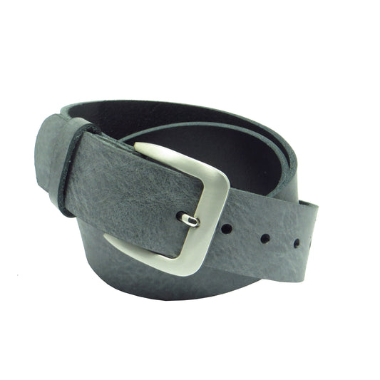 Ledergürtel 4 cm breit dunkelgrau Rindsleder
