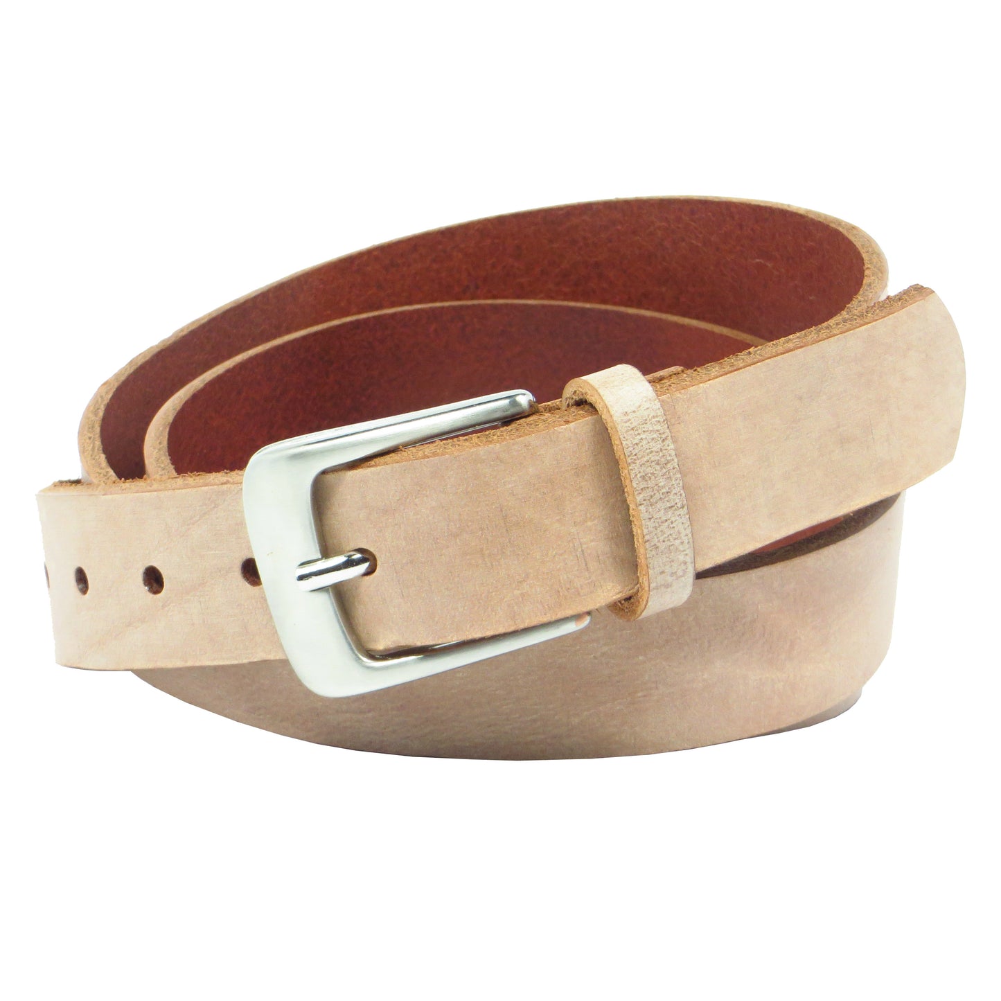 Ledergürtel 3 cm breit rosa Rindsleder