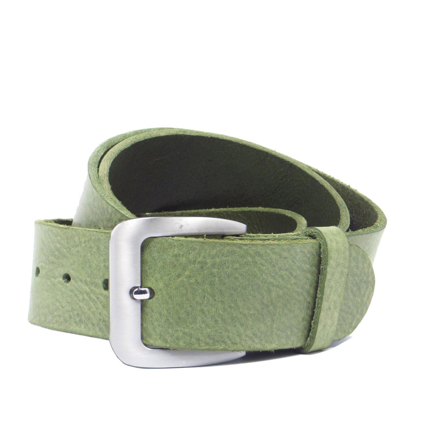 Ledergürtel 4 cm breit mint grün Rindsleder