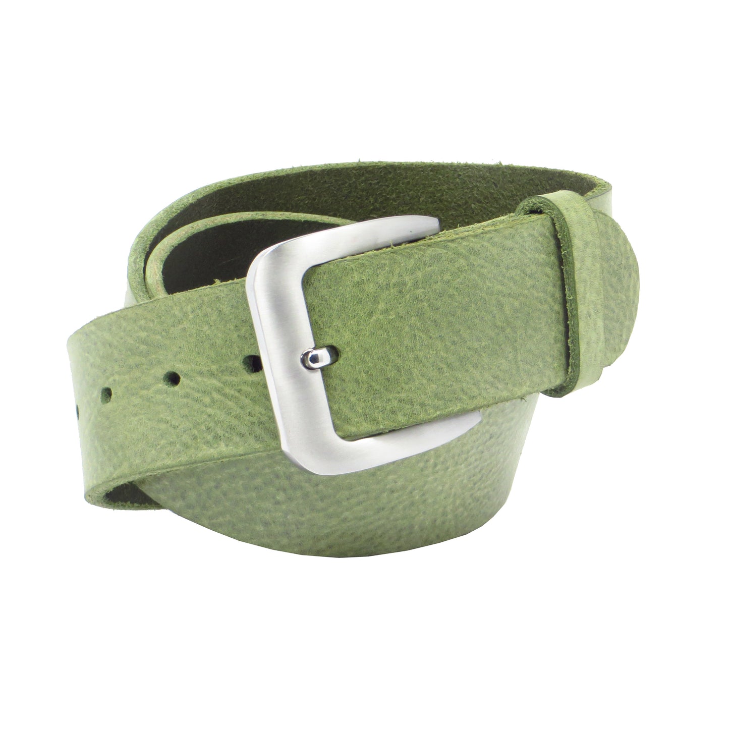 Ledergürtel 4 cm breit mint grün Rindsleder