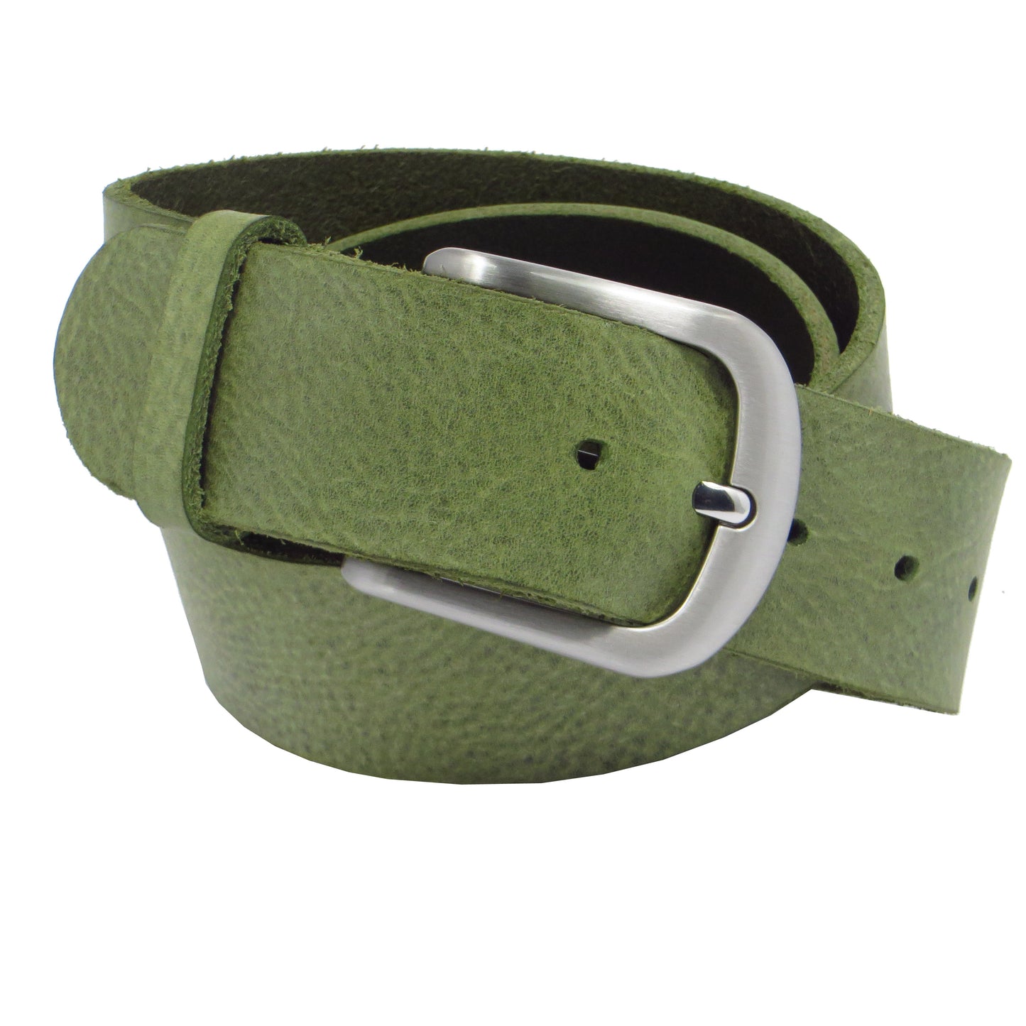 Ledergürtel 4 cm breit mint grün Rindsleder