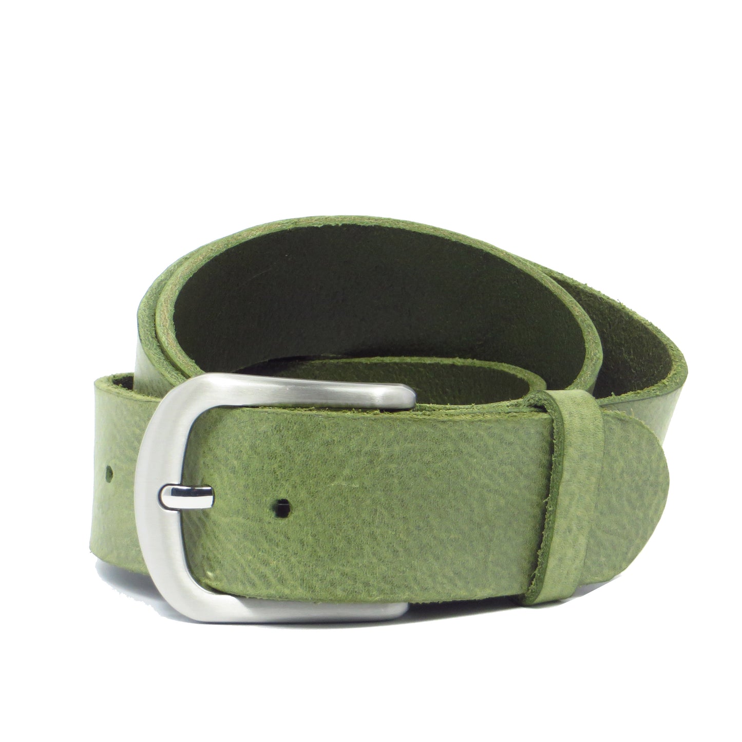 Ledergürtel 4 cm breit mint grün Rindsleder