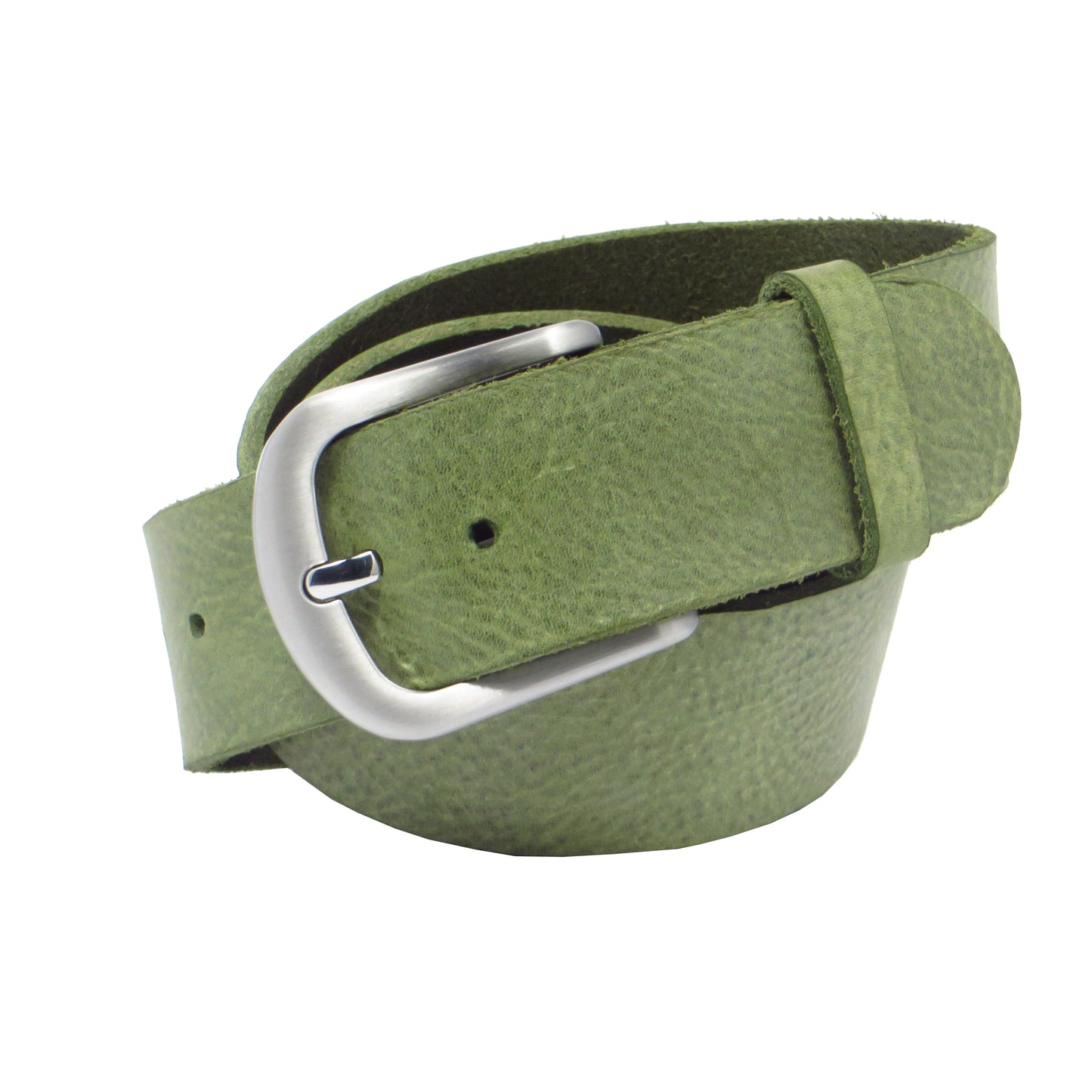Ledergürtel 4 cm breit mint grün Rindsleder