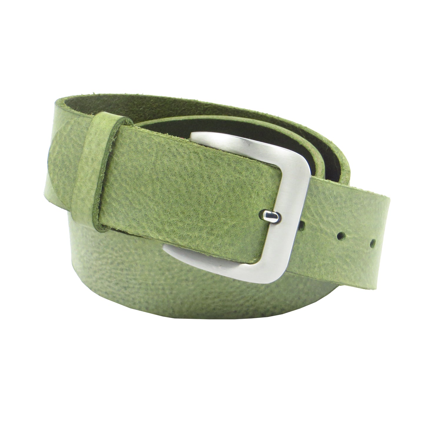 Ledergürtel 4 cm breit mint grün Rindsleder