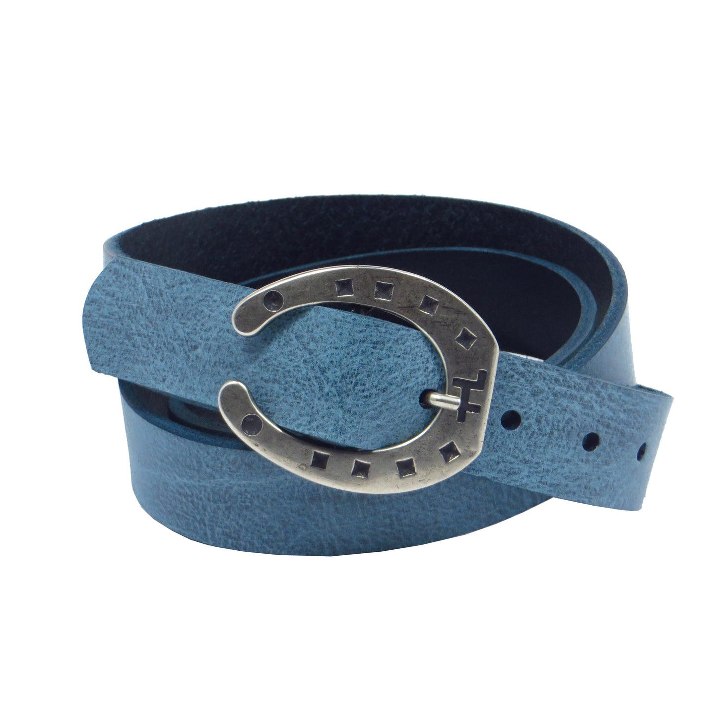 Blauer Rindsleder 3 cm breiter Ledergürtel mit Hufeisenschnalle für Damen Herren ca. 3 – 4 mm dickem Leder. Anzughose Jeans Rock Kleid Arbeitsgürtel Arbeitshose Damengürtel Herrengürtel in verschiedene Längen breiten und Farben erhältlich. Ledergürtel 2 cm breit 3 cm breite Ledergürtel 4 cm breite Gürtel und 5 cm breite Gürtel aus Rindsleder Büffelleder