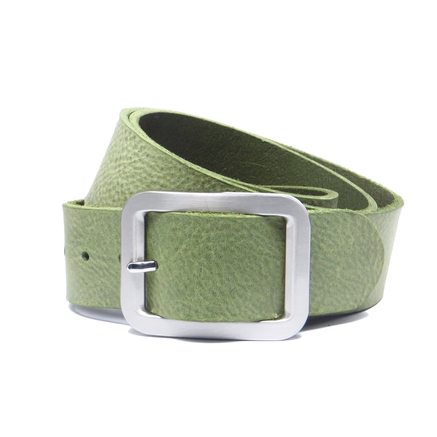Ledergürtel 4 cm breit mint grün Rindsleder