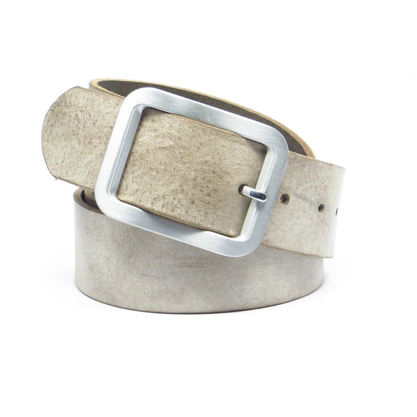 Ledergürtel 4 cm breit schlamm grau braun Rindsleder