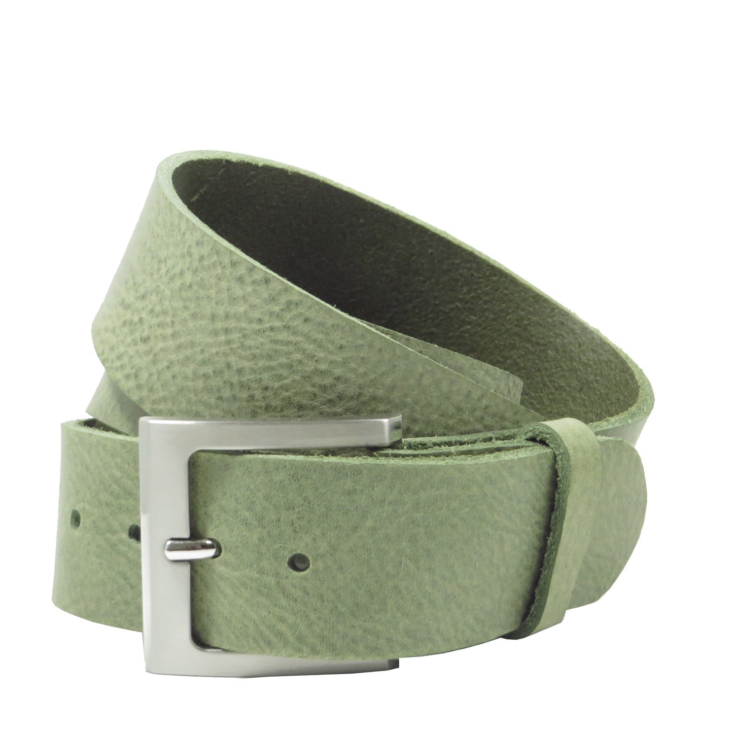 Ledergürtel 4 cm breit mint grün Rindsleder