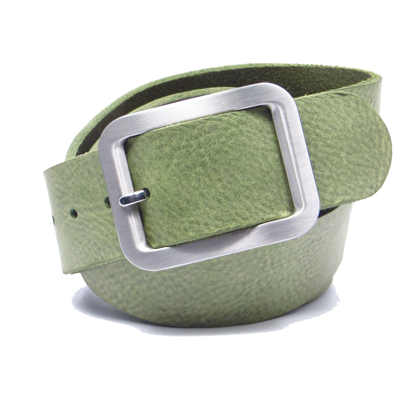 Ledergürtel 4 cm breit mint grün Rindsleder