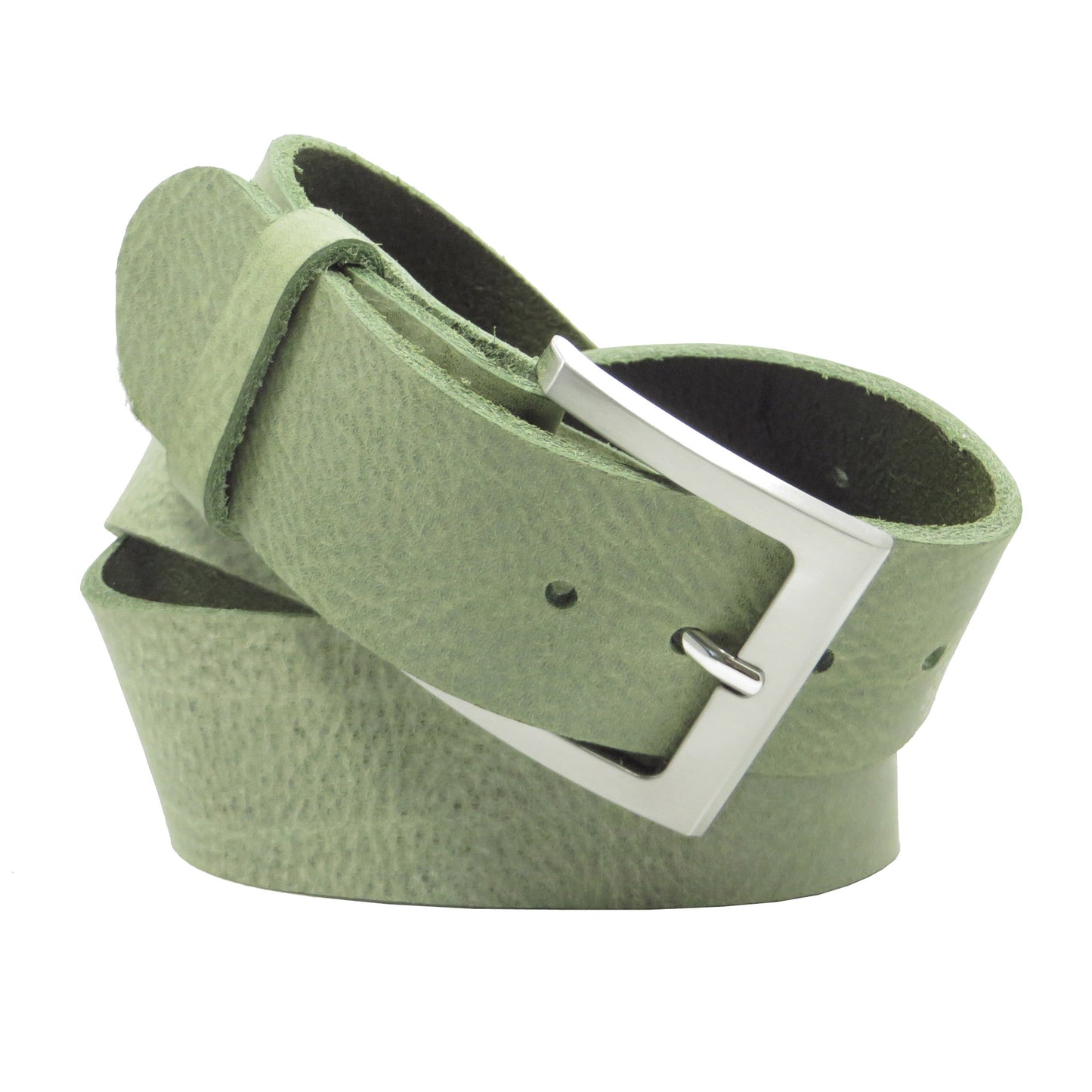 Ledergürtel 4 cm breit mint grün Rindsleder